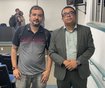 Professor Marcondes Brito e o presidente do SINPOLPI, Isaac Vilarinho, na UFPI.